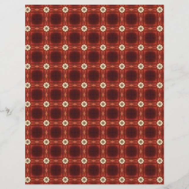 Origami Paper Tan Black Red Customizable Hobby Art (Front)
