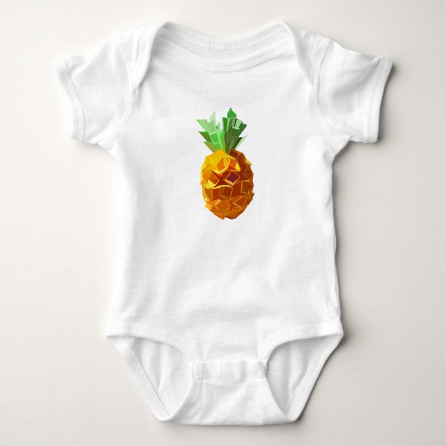 Origami Pineapple Baby Bodysuit (Front)