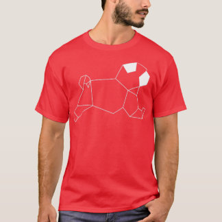 Origami Pug White Print T-Shirt