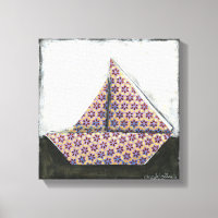 Origami Sailboat on Star Design Paper