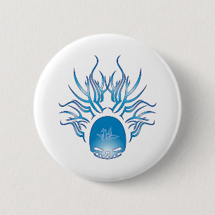 Origami Skull 2 Inch Round Button