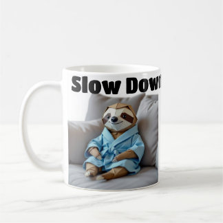 Origami Sloth "Slow Down"  Coffee Mug