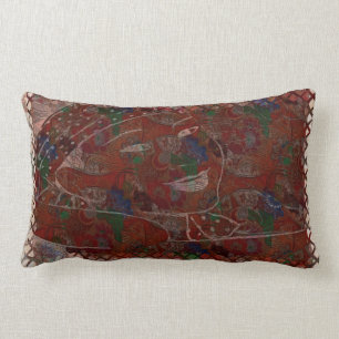 Origami Traditional Asian Motif Lumbar Pillow