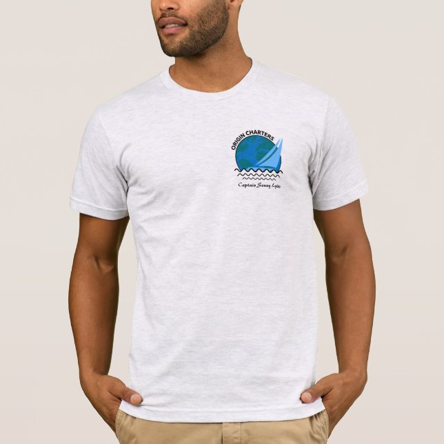 'Origin Charters' Boat Captain Ash Vivid Printing T-Shirt (Front)