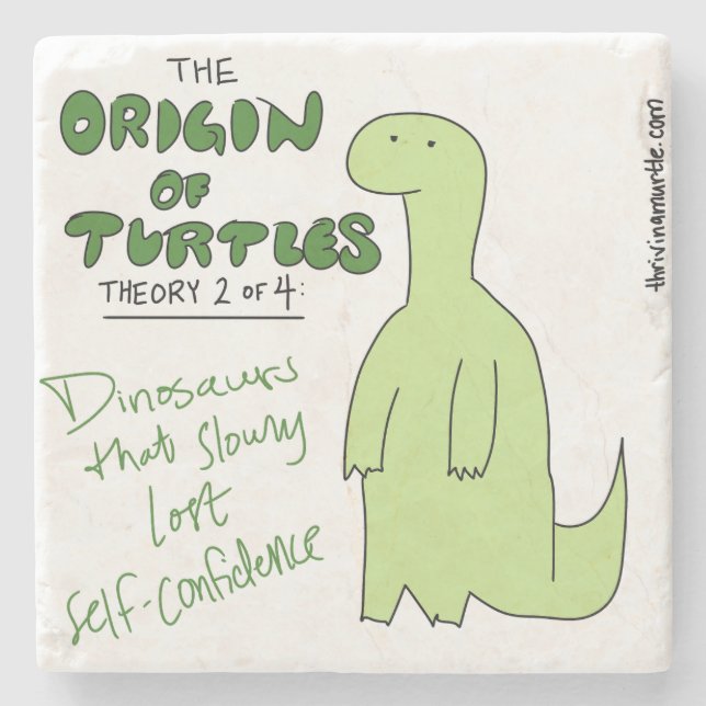 Origin of Turtles Theory 2 Stone Coaster (Front)
