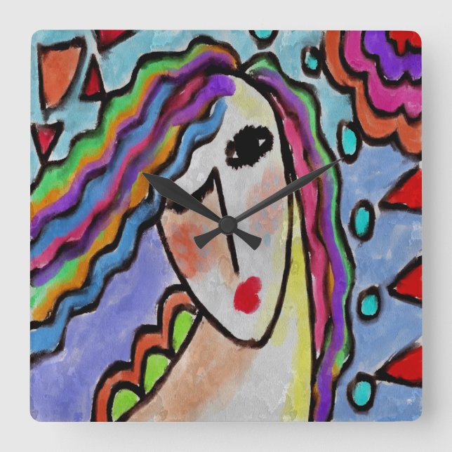 Originak Abstract Art Acrylic Wall Clock (Front)