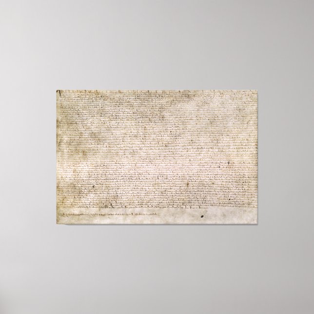 ORIGINAL 1215 Magna Carta British Library Canvas Print (Front)