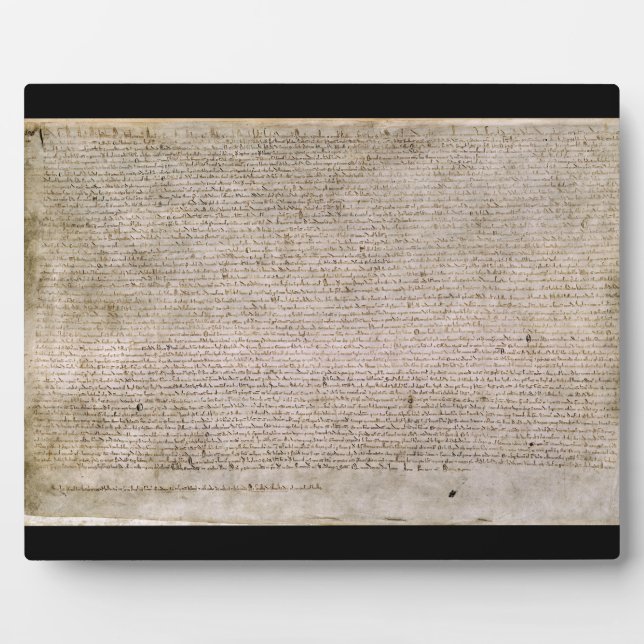 ORIGINAL 1215 Magna Carta British Library Plaque (Front)