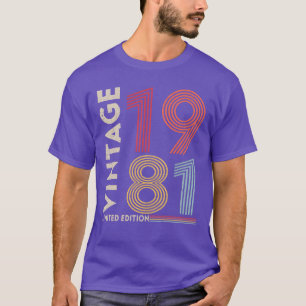 Original 1981 Vintage Vintage Retro Anniversary fr T-Shirt