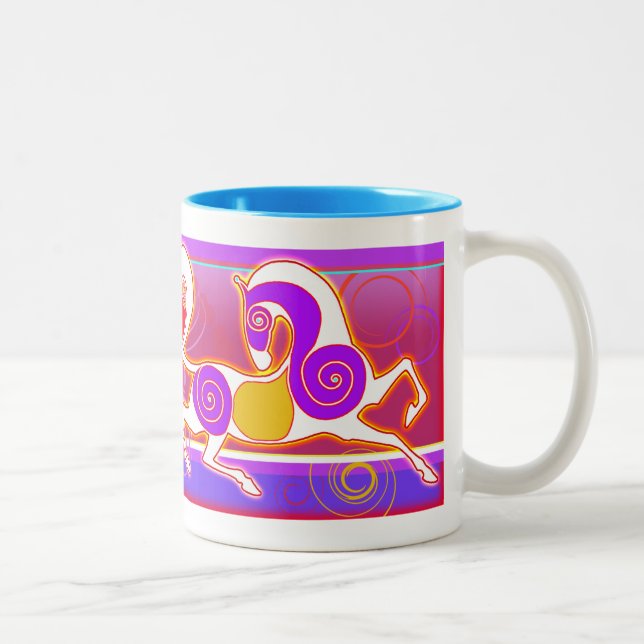 Original 2014 Valentine's Day MinkMug Two-Tone Coffee Mug (Right)