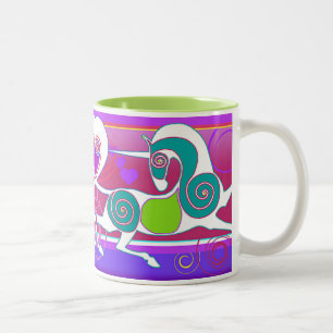 Original 2014 Valentine's Day UNICORN MinkMug Two-Tone Coffee Mug