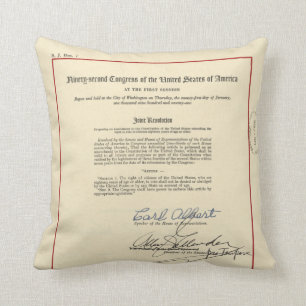 ORIGINAL 26th Amendment U.S. Constitution Throw Pillow