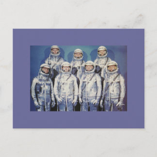 Original 7 Mercury Astronauts Postcard