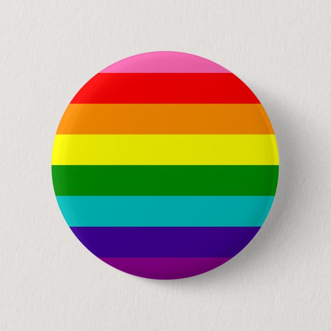 Original 8-Stripe Pride Flag 2 Inch Round Button (Front)
