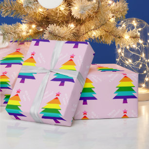 Original 8 Stripes LGBT Pride Flag LGBTQ Christmas Wrapping Paper