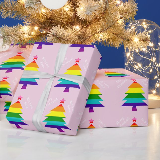 Original 8 Stripes LGBT Pride Flag LGBTQ Christmas Wrapping Paper (Holidays)