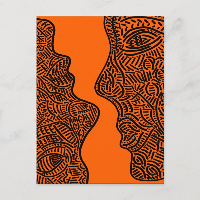 Original abstract art postcard (Front)