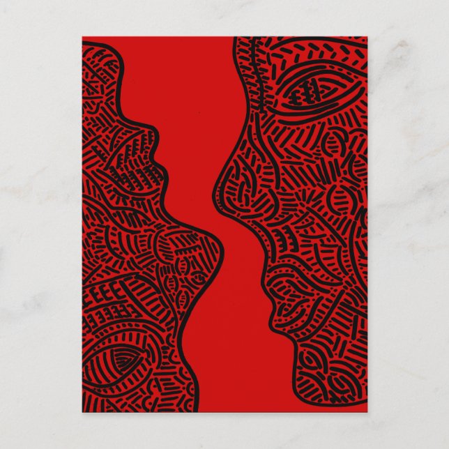 Original abstract art postcard (Front)