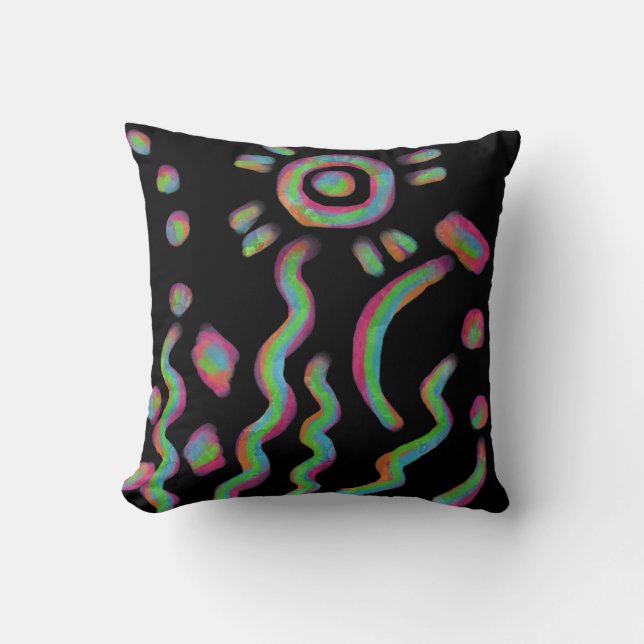 Original Abstract Art Throw Pillow (Front)