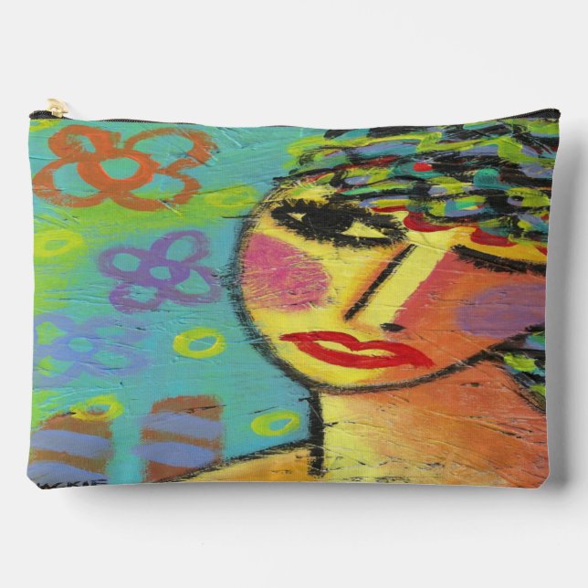 Original Abstract Art to Carry Accessory Pouch (Front)