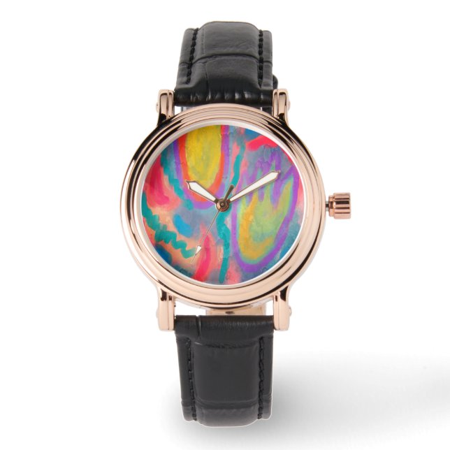 Original Abstract Art to Wear Watch (Front)