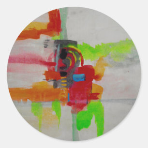 Original Abstract Artwork Classic Round Sticker