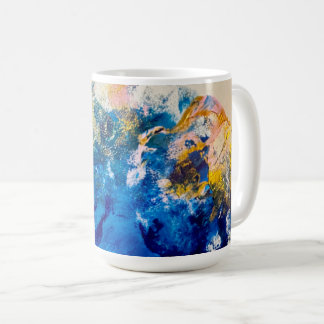 Original Abstract Colour Swirl Escape Candle  Coffee Mug