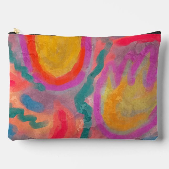 Original Abstract Digital Art Accessory Pouch (Front)