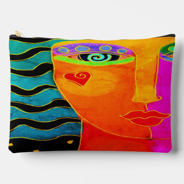 Original Abstract Digital Art Accessory Pouch (Front)