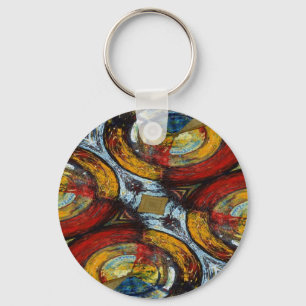 Original Abstract Digital Art Keychain