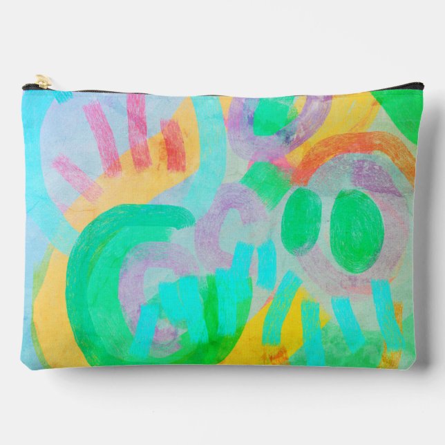 Original Abstract Digital Art Pencil Bag (Front)
