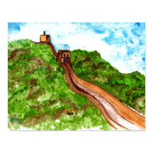 original abstract great wall of china poster