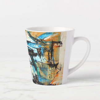 Original Acrylic Painting Latte Mug