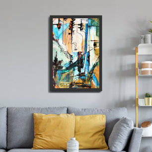 Original Acrylic Painting On Photo Print