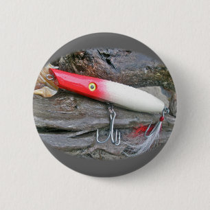 Original AJS Pencil Popper Fishing Lure 2 Inch Round Button