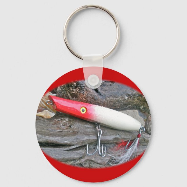 Original AJS Pencil Popper Fishing Lure Keychain (Front)