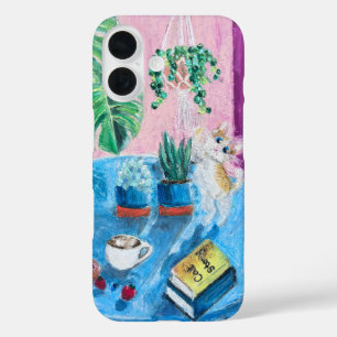 Original art cozy cat phone case