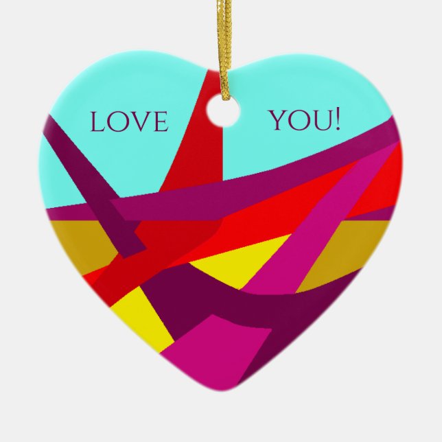 Original Art Design Christmas Ceramic Ornament (Front)