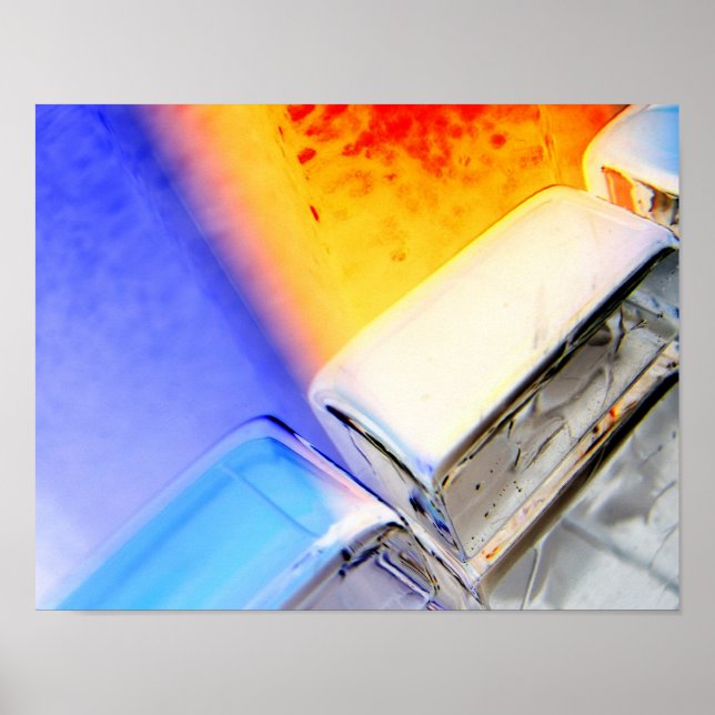 Original art: "light geometry: fire ice" poster (Front)
