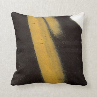 Original art: "macroffiti: yellow, black & white" throw pillow
