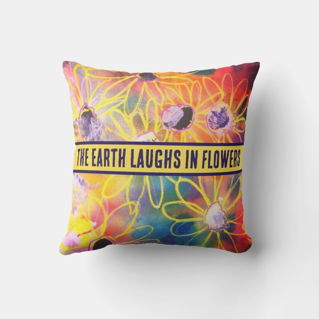 Original art outdoor pillow  (Back)