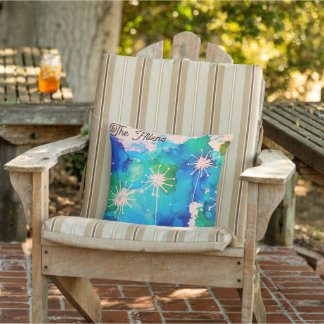 Original art outdoor pillow personalized