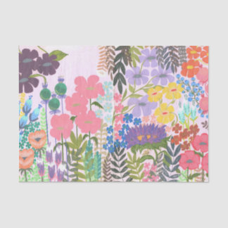 Original Art Painted Flower Garden Tissue Paper