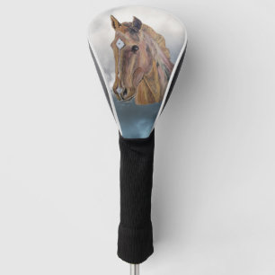 Original Art Red Horse Realistic   Golf Head Cover