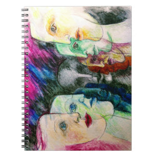 Original art surrealism super colour notebook