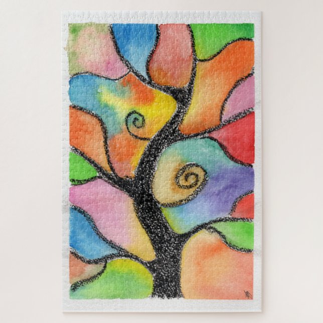 Original Art - Tree of Life by Maria Tzamtzi Jigsaw Puzzle (Vertical)