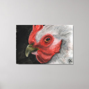Original Art - Ursula, the Hen by Maria Tzamtzi Canvas Print