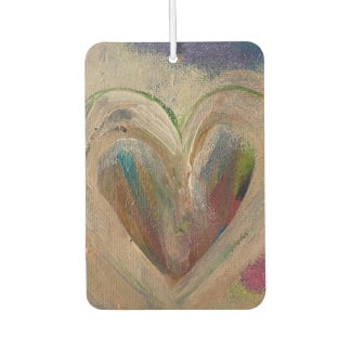 Original Art With Love Quote Car Air Freshener 