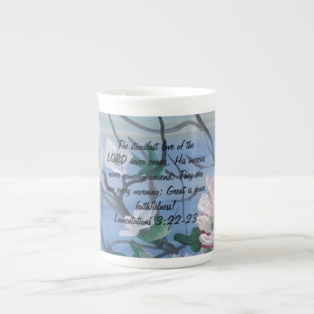 Original Art Work Scripture  Bone China Mug (Front)