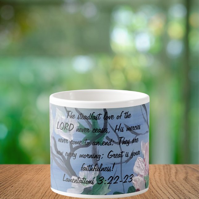 Original Art Work Scripture  Espresso Cup (Elegant Scripture Mug, )